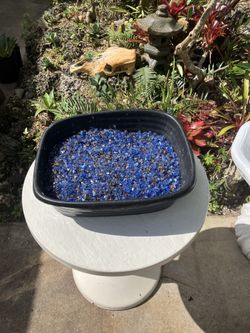 27.4 Lbs. Recycled Fire Pit Glass, Ocean Blue