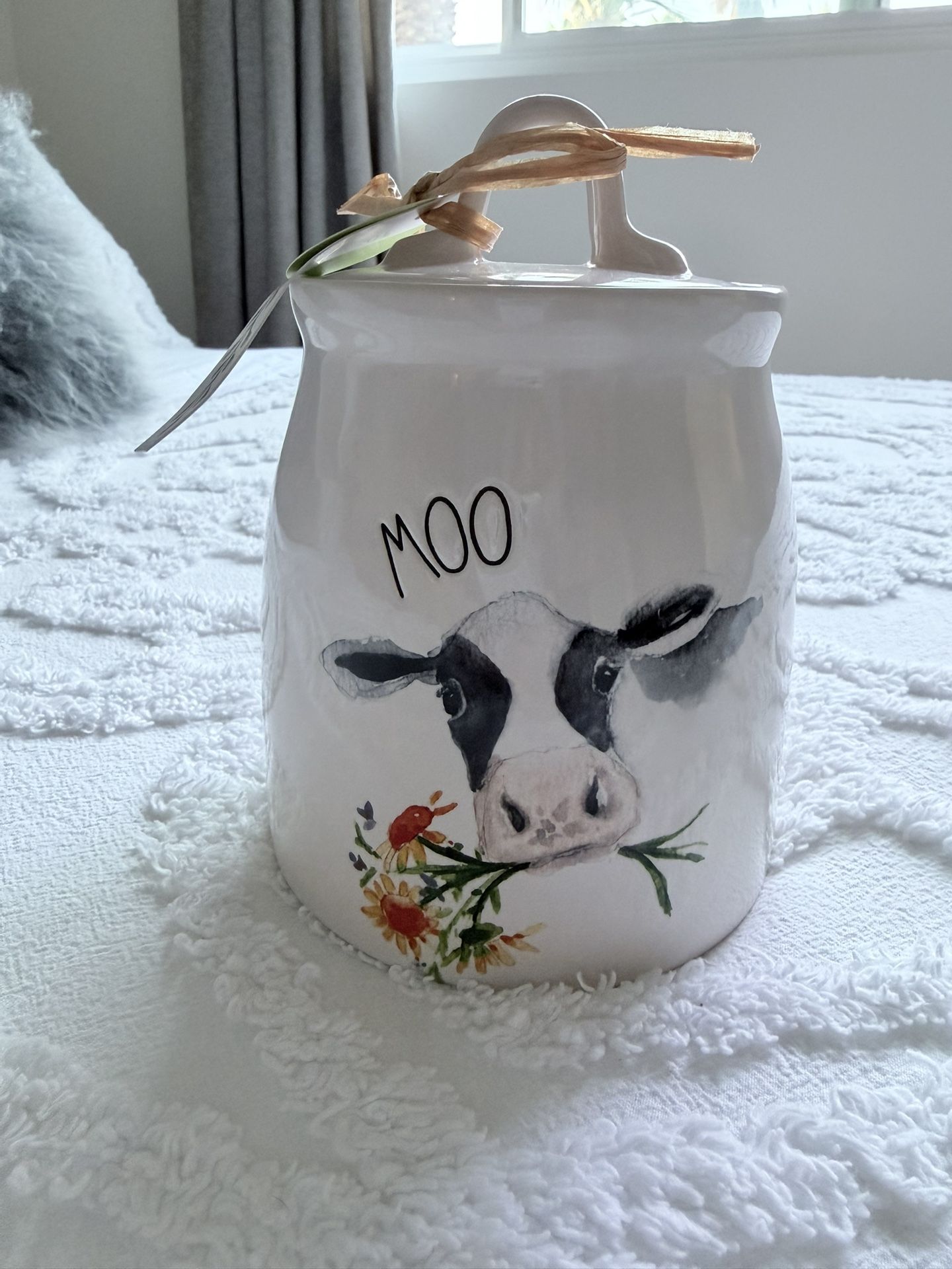 Rae Dunn Cow Canister/Jar NEW