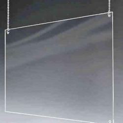 3/16” (4.5mm) Thick Plexiglass /Acrylic Hanging Sneeze Guard 