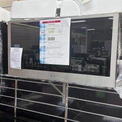 LG 2.0 cu ft Over-the-Range Microwave Oven with EasyClean? (Model MVEL2033F) Dimensions (W x H× D): 29.88 x 16.44 x 15.38