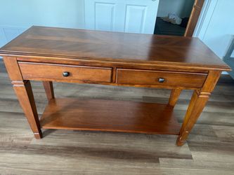 Entry  Table with Drawers and Shelf