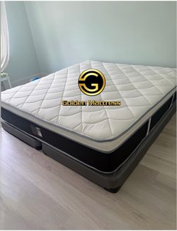 12” King Plush Pillow Top Mattress Set $399 | Brand New