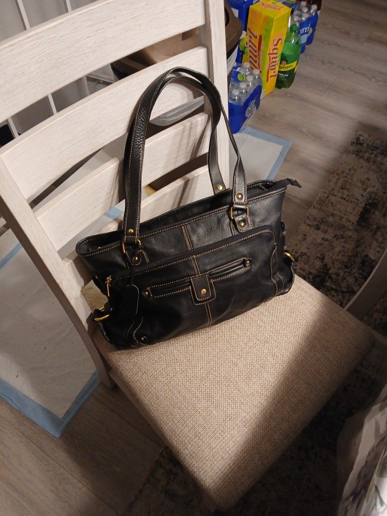 Women's Black Leather Purse 