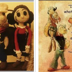 Crochet Popeye And Olivia Doll 50.00 Each 