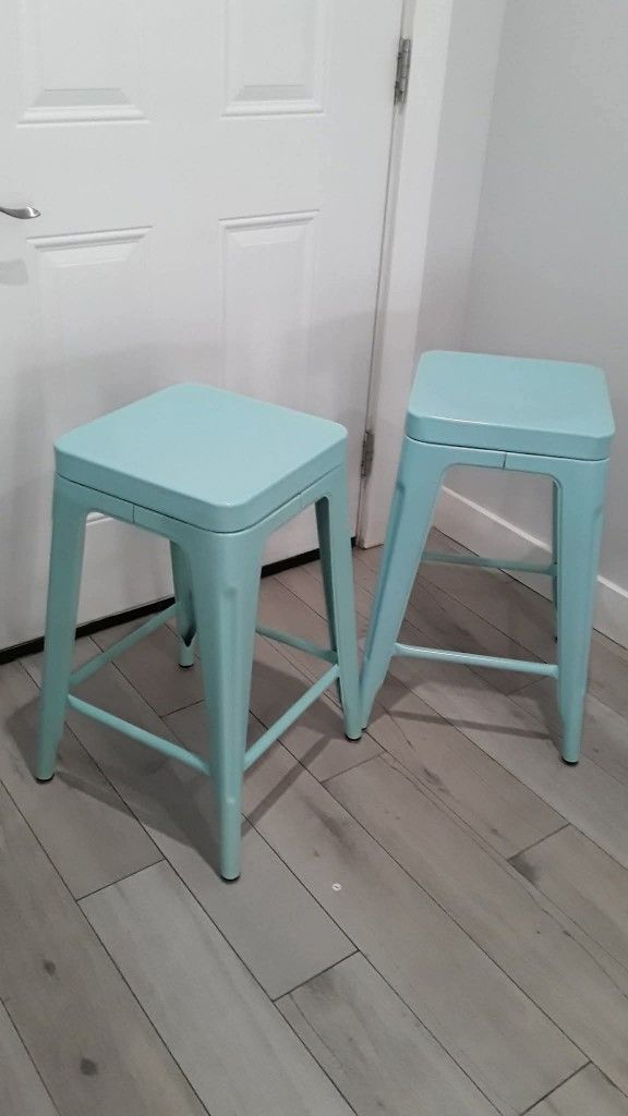 2 Bar Metal Stools 24 Inches Height