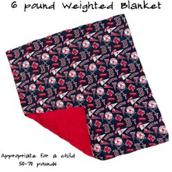 6 Pound Red Socks Weighted Blanket