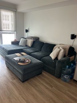 Blue sectional couch