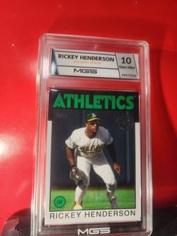 2021 Topps 1986 35th Anniversary Rickey Henderson Oakland Athletics #86B-80 MGS 10 GEM MT