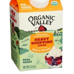 Organic Valley Organic Rich And Creamy Ultra Pasteurized Heavy Whipping Cream