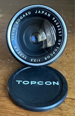 Topcon UV Topcor 35mm f3.5 Tokyo Kogaku Japan SLR Camera Wide Angle Lens (contact info removed)