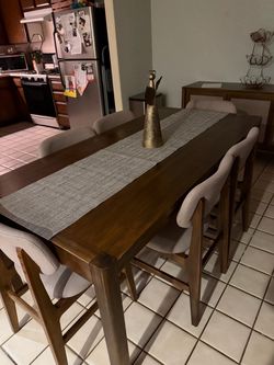 Beautiful Dining Set – Table, 6 Chairs & Matching Buffet – $450 OBO