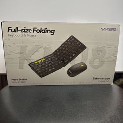 Samsers Foldable Bluetooth Keyboard with Touchpad Mouse – Portable, Lightweight