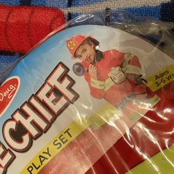 New firefighter Dress Up Costume Kids 3-6 Years 