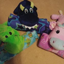 Blanket & stuffed toy 3 different sets