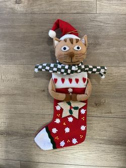 Vintage 3D Cat Stocking