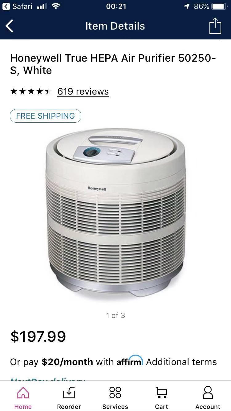 New Honeywell True HEPA Air Purifier