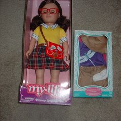 NIB My Life As 18” Posable Tutor Doll W/BONUS OUTFIT GIFT!