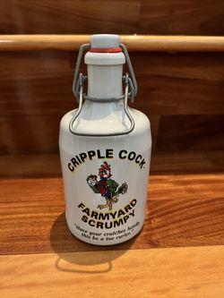 Farmyard Scrumpy Cider Stone Ware ( Empty ) Bottle From England