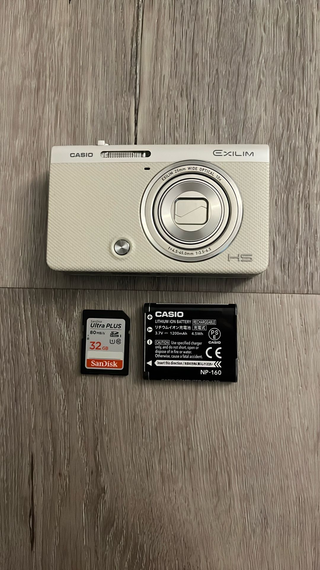 CASIO EXILIM HIGH SPEED EX-ZR60 White 16.1MP Digital Camera