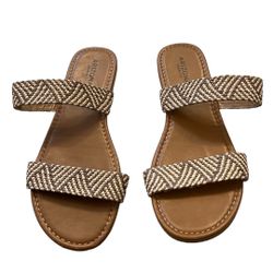 Arizona Jeans Co. Womens Gyles Woven Slip On Flat Sandals Size 9.5