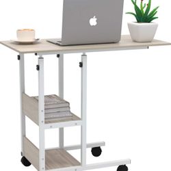 Home Office Desk 31x16'' Moveable Height Adjustable Creative PC Notebook Standing Laptop Cart En