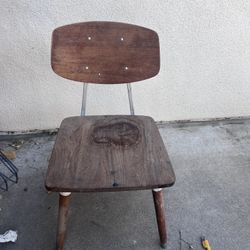 Vintage Mid Century Modern Raymond Loewy For Hill-Rom Metal/Wood Chair