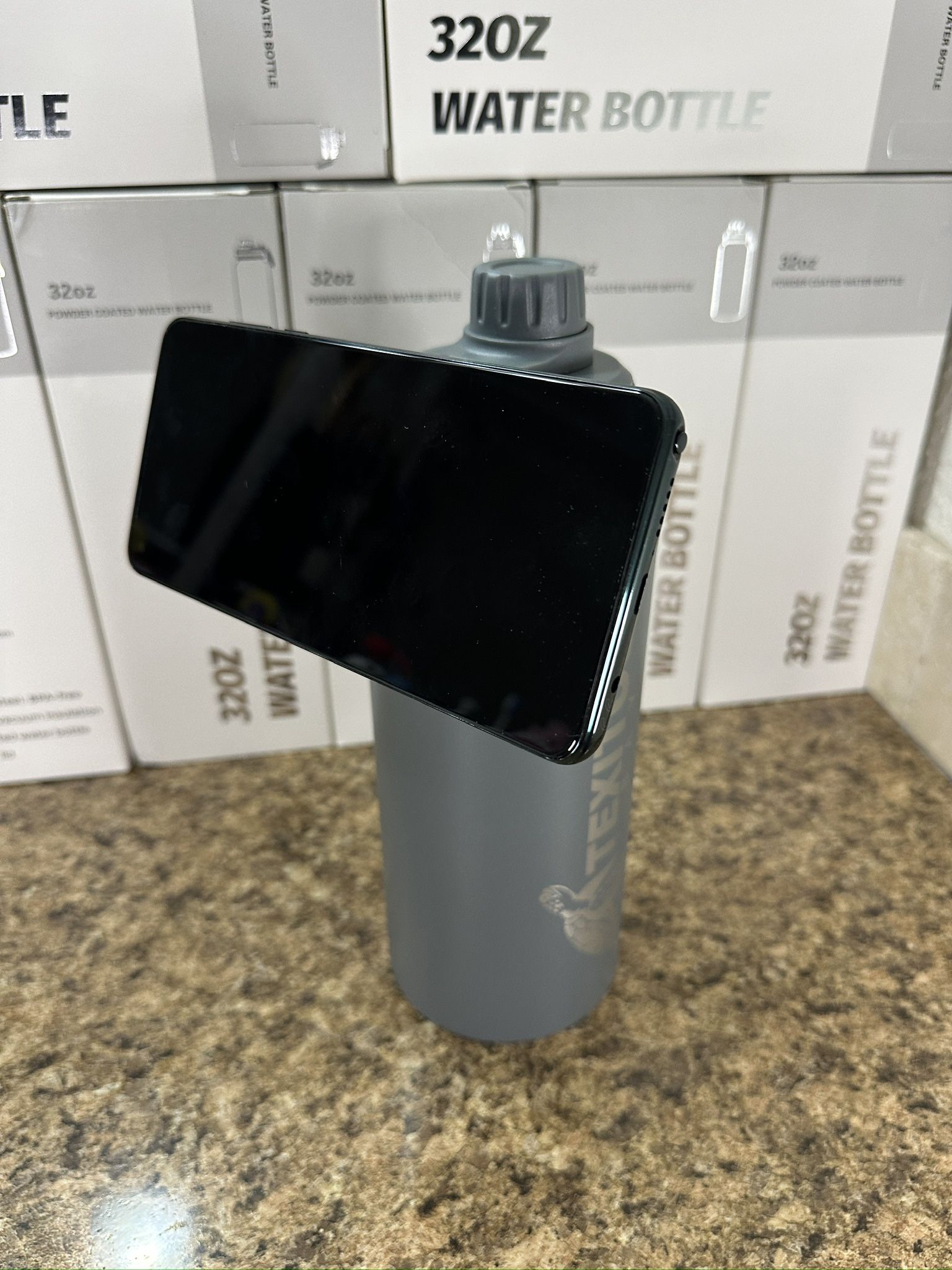 Water Bottle Magnetic Phone Holder