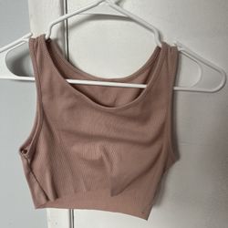 Pink Crop Halter Top