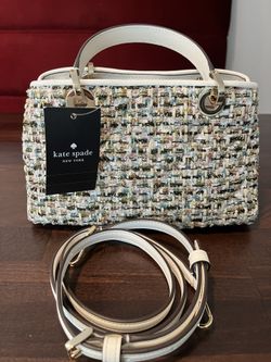Kate Spade Carey Metallic Tinsel Tweed Sullivan Satchel Crossbody Bag - Brand New