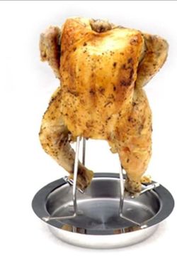 Norpro Deluxe Stainless Steel Vertical Meat Poultry Chicken Turkey Roaster, 266