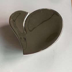  Vintage Silver Heart Box Valentine Gift, Heart Shape Jewelry Box, Trinket Box, 