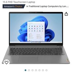 Lenovo Ideapad 3 15.6” Touchscreen Laptop