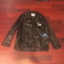 Italian Leather Men’s Jacket Large New