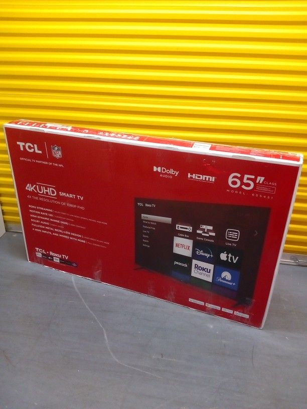 -FIRM PRICE NON-NEGOTIABLE- 65 In. TCL 4k Roku Smart TV W/Remote