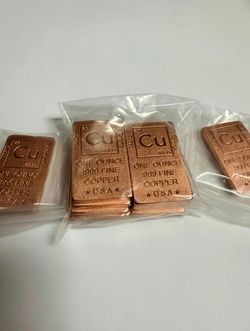 20 1oz Copper Bars .999 Cu 