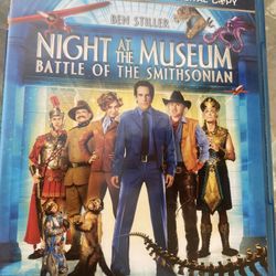  Night At The Museum Blu-ray DVD Digital Battle At The Smithsonian Movie Set
