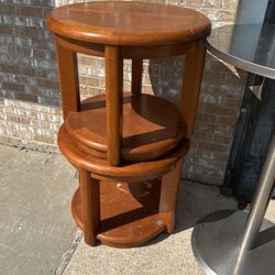 Solid Wood Two Tables $50 Each  Two For $80