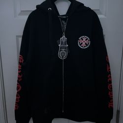 AUTHENTIC Chrome Hearts Hollywood Plus Cross Zip Up Hoodie