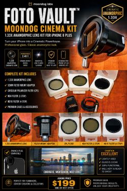 Rare Moondog Labs 1.33X Anamorphic Lens Kit