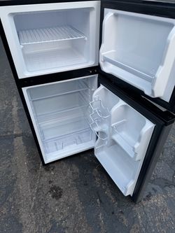 Mini fridge taller 2 door refrigerator stainless steel (free local delivery)