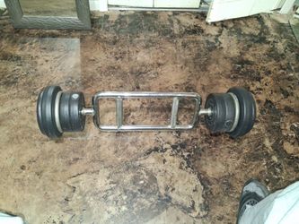 Hammer curling bar +60Ibs weights