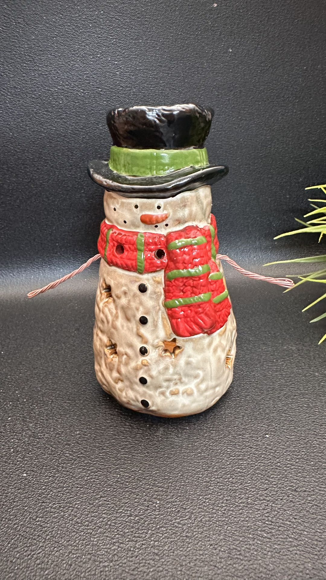 Festive Snowman Candle Holder