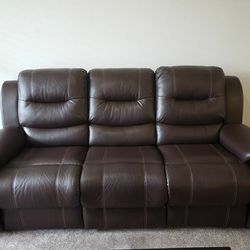 Leather Sofa Electric Reclining Couch