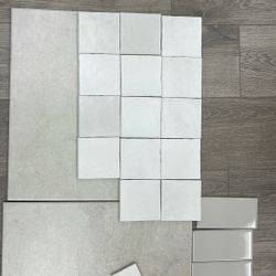 4” X 4” Handcrafted Tile $4/sq Ft White