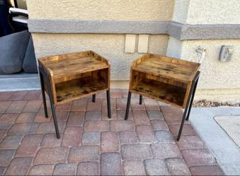 Pair of Industrial Rustic Nightstands - FREE DELIVERY 🚚