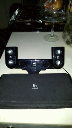 Logitech portable speakers..u can use mp3 pkayer or your phone..sounds great!