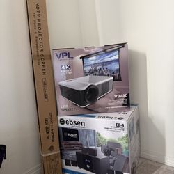 Home Or Professional Projector Theater W/ screen