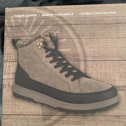 New Weatherproof Men's Logjam Memory Foam Sneaker Boots SIZE 12 Brown