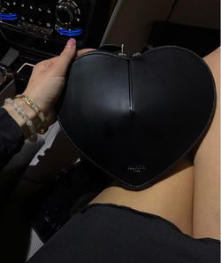 Alaïa Matte Black Le Coeur leather heart bag