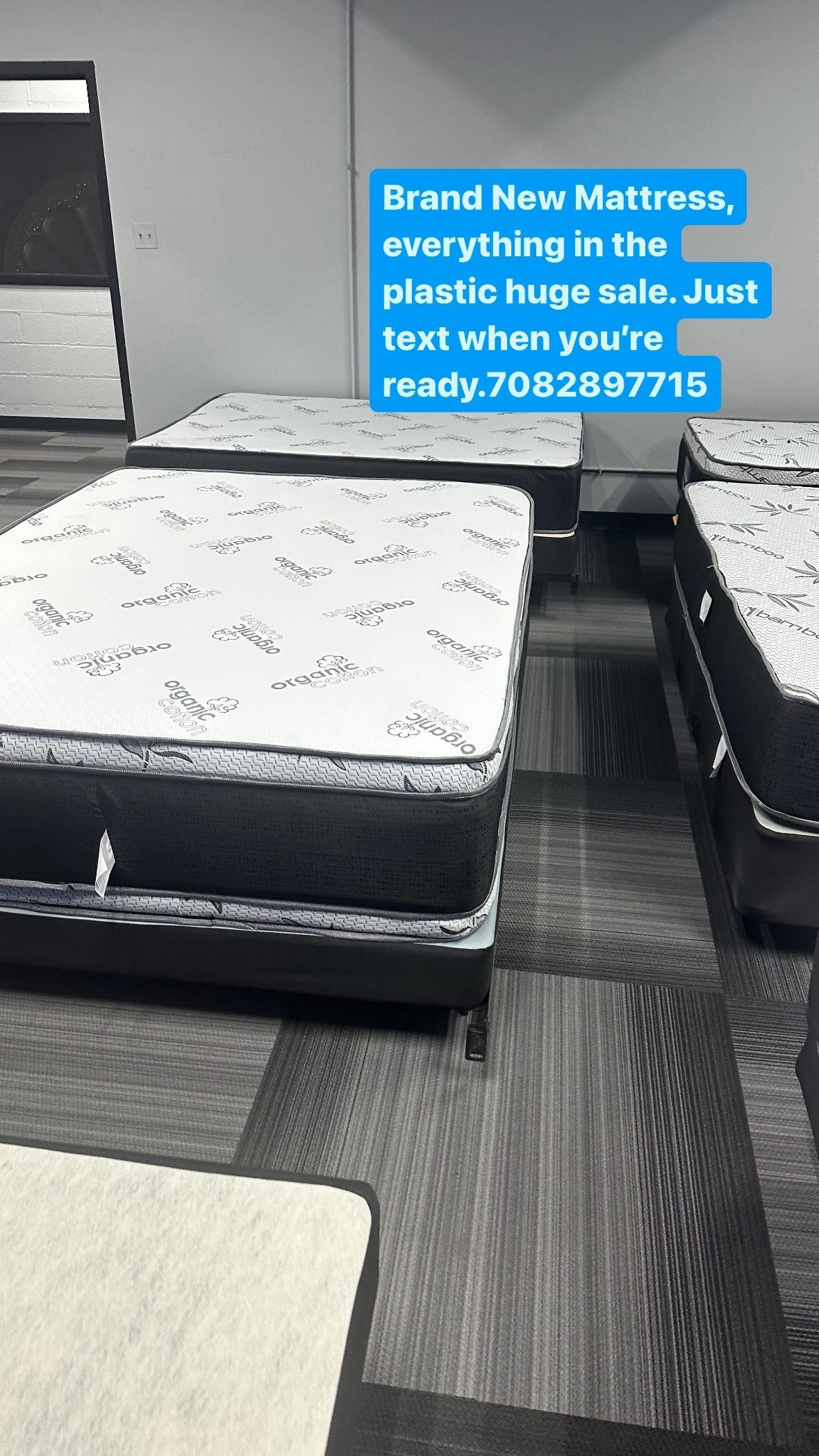 Huge sale for Mattress And Box Twin size mattress and box 150.$ full 190$ Queen 200$ king 290$. Mattress And Box and frame and headboard. King 580$ Qu